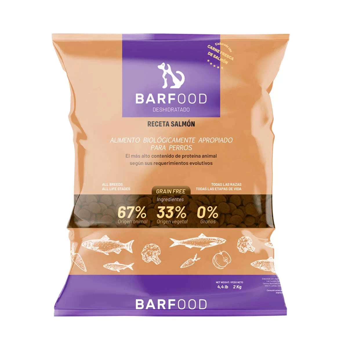 Barfood Deshidratados de Salmón para Perro