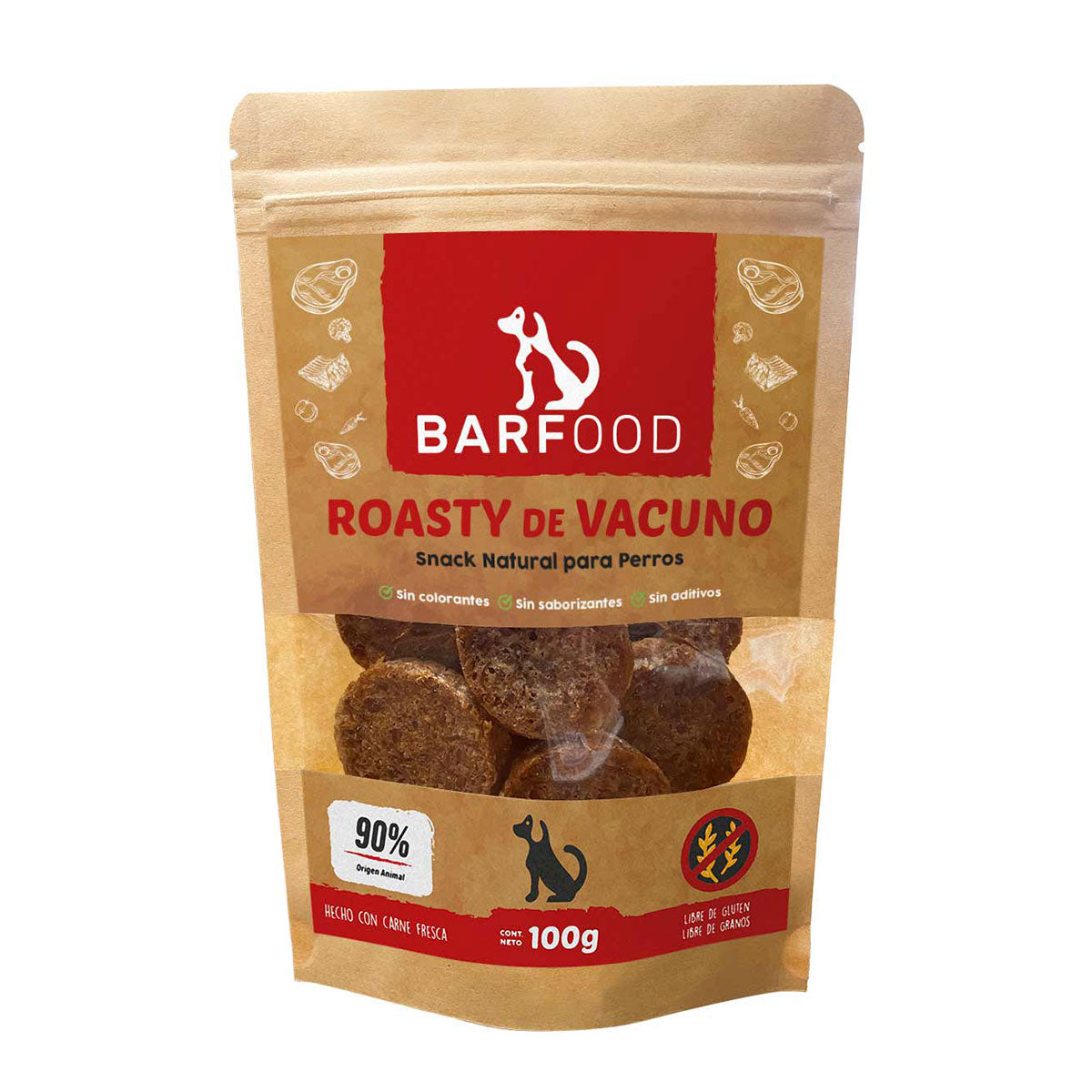 Barfood Snacks Roasty de Vacuno 100 Gramos