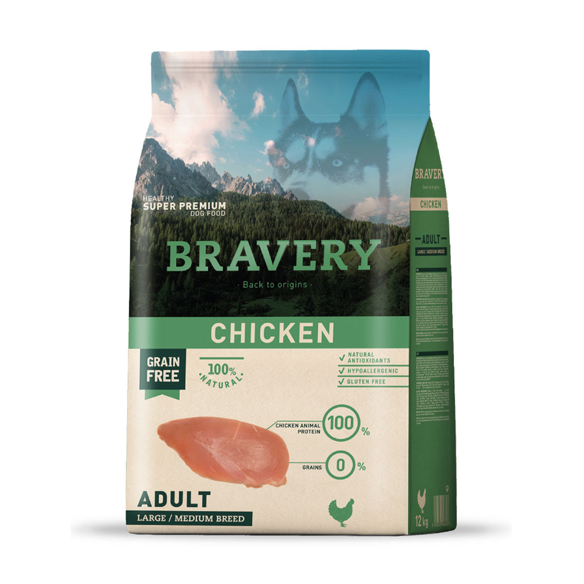 Bravery Chicken Adult Large / Medium Breeds Perros Adultos Razas Medianas y Grandes