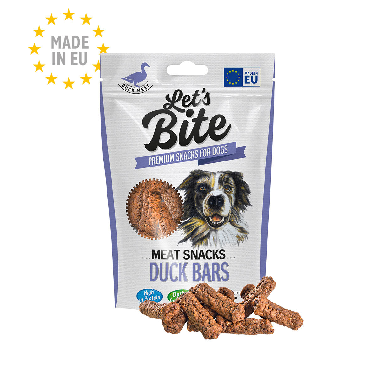 Let's Bite Meat Snacks Duck Bars (barritas de pato) 80 Gramos