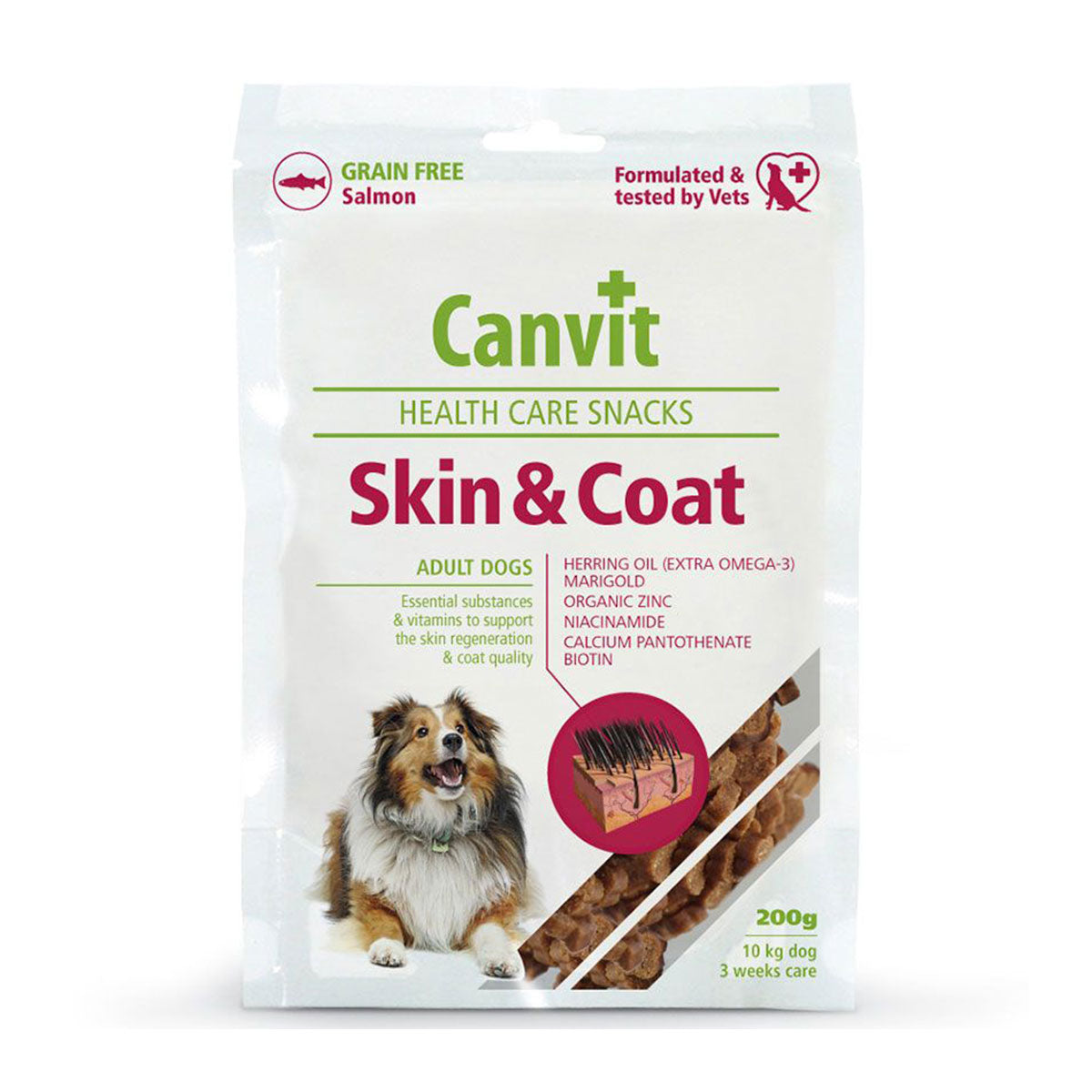 Canvit Snack Skin Coat snacks para perros 200 Gramos