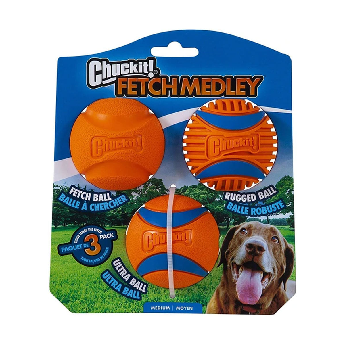 Chuckit! Pelotas Medley Pack Clásico de 3