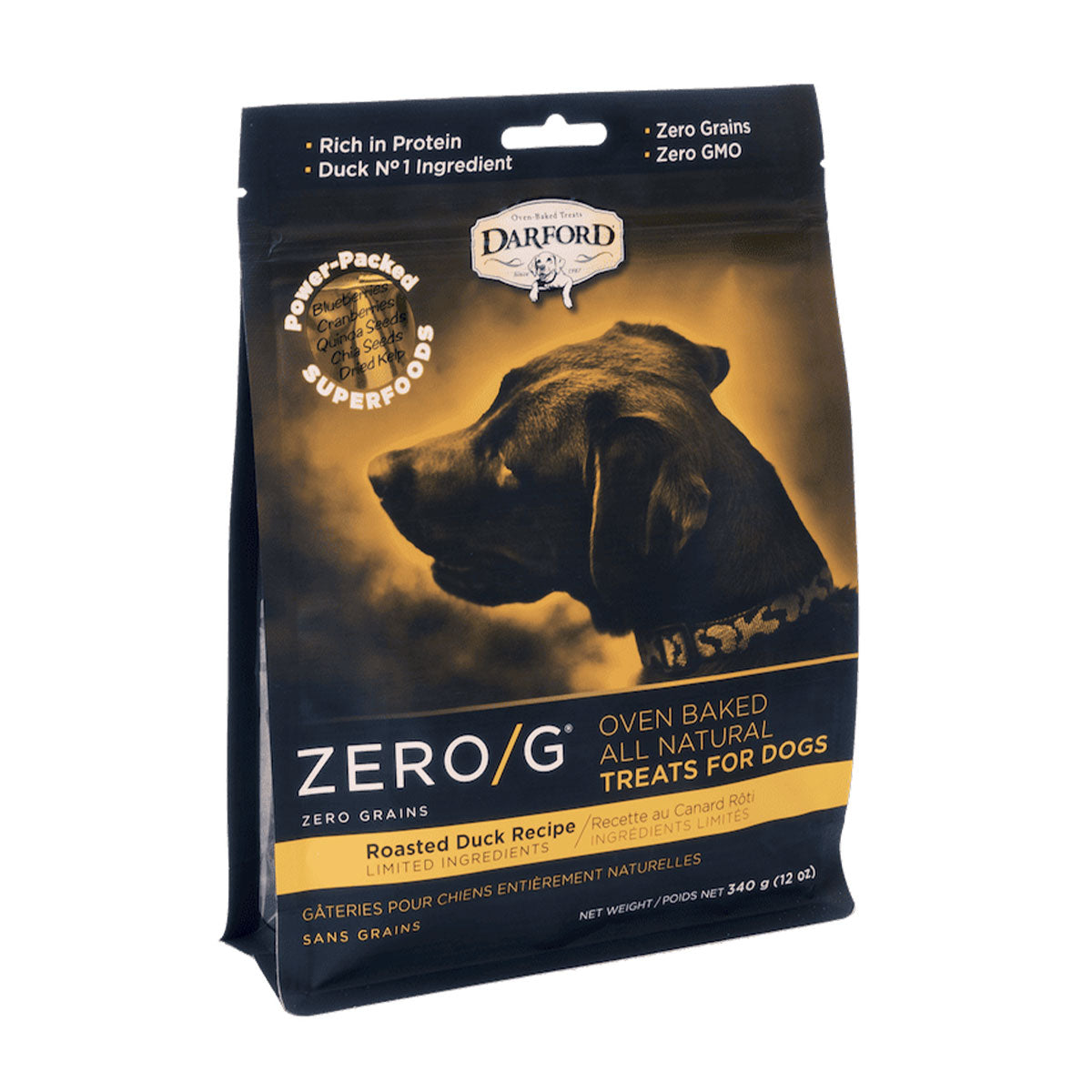 Darford Zero G Receta sabor Pato snacks para perros 170 Gramos