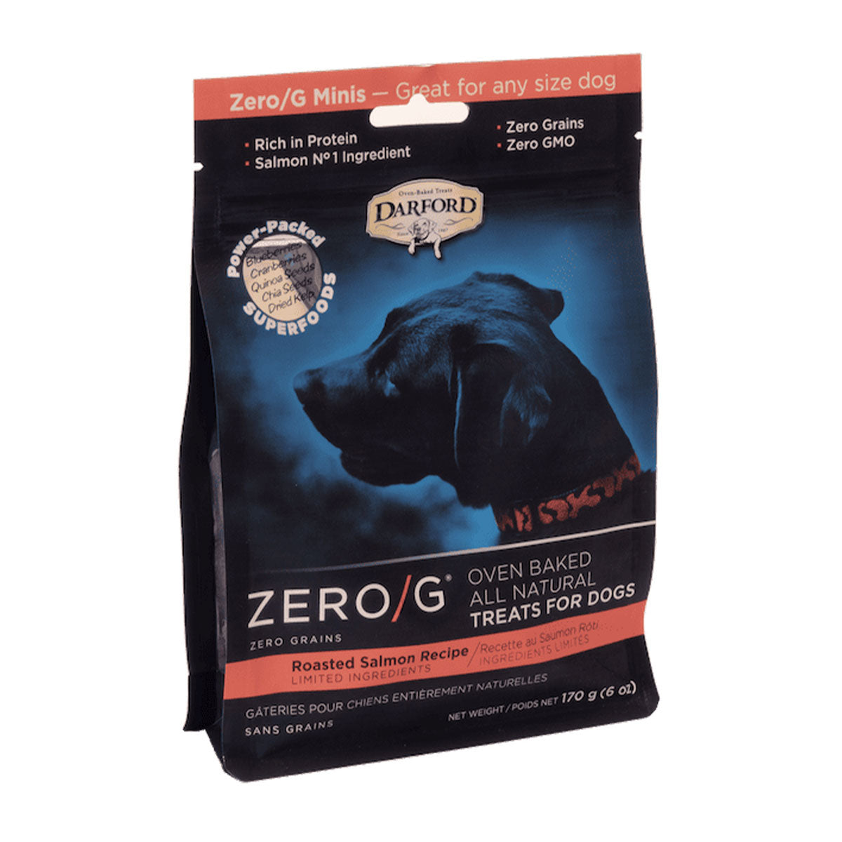 Darford Zero G Receta sabor Salmón snacks para perros 170 Gramos