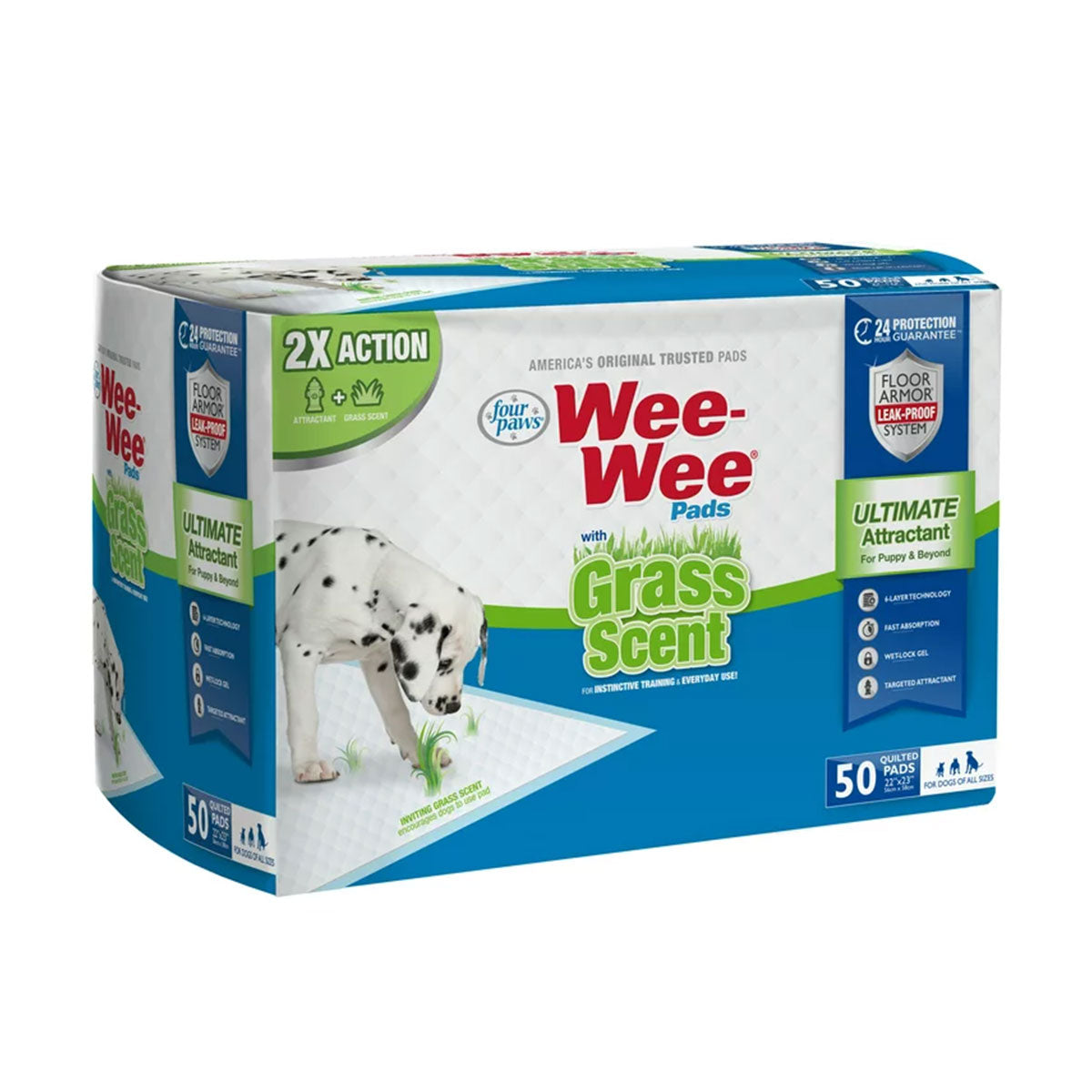 Four Paws Wee-Wee Pads With Grass Scent Alfombrillas para perros