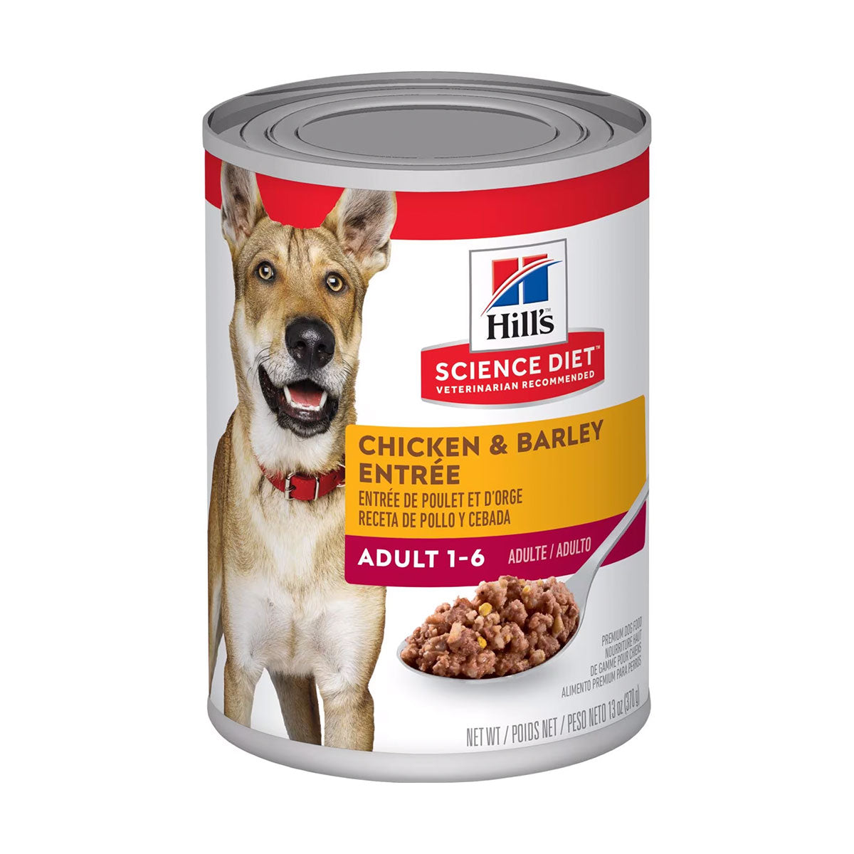 Hill's® Science Diet® Adult Chicken & Barley Entrée Dog Food 370 Gramos