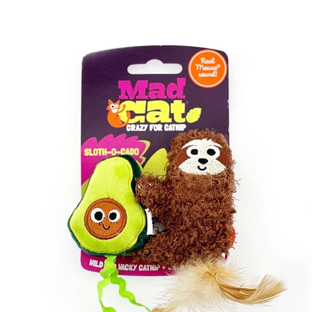 Mad Cat Sloth-Cado juguete para gatos relleno de Catnip