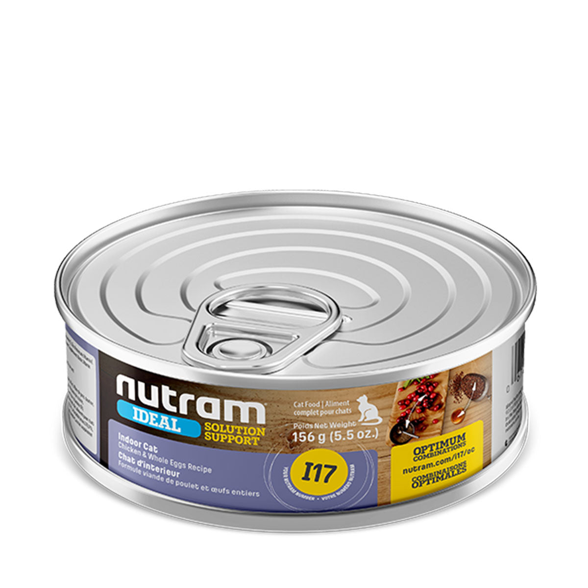 Nutram I17 Ideal Indoor en lata para Gatos 156 Gramos