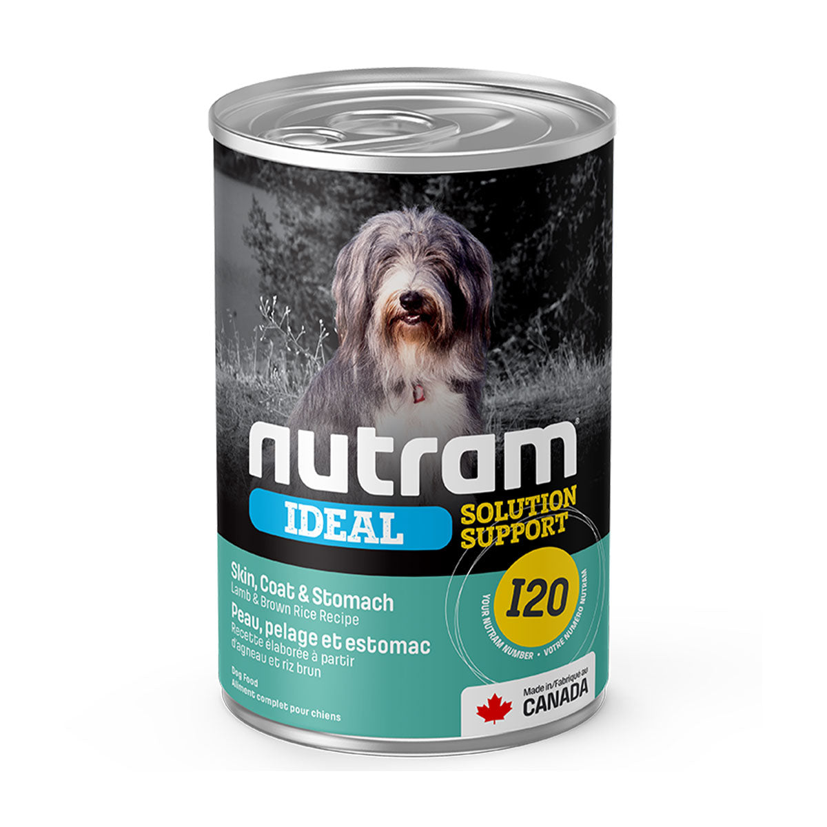 Nutram I20 Ideal Skin Coat en lata para Perros 369 Gramos