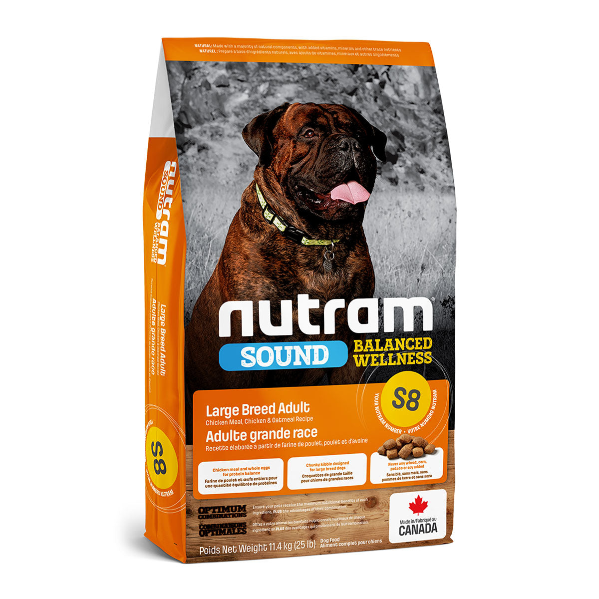 Nutram S8 Sound Balanced Wellness Large Breed Adult Perros Adultos Razas Grandes