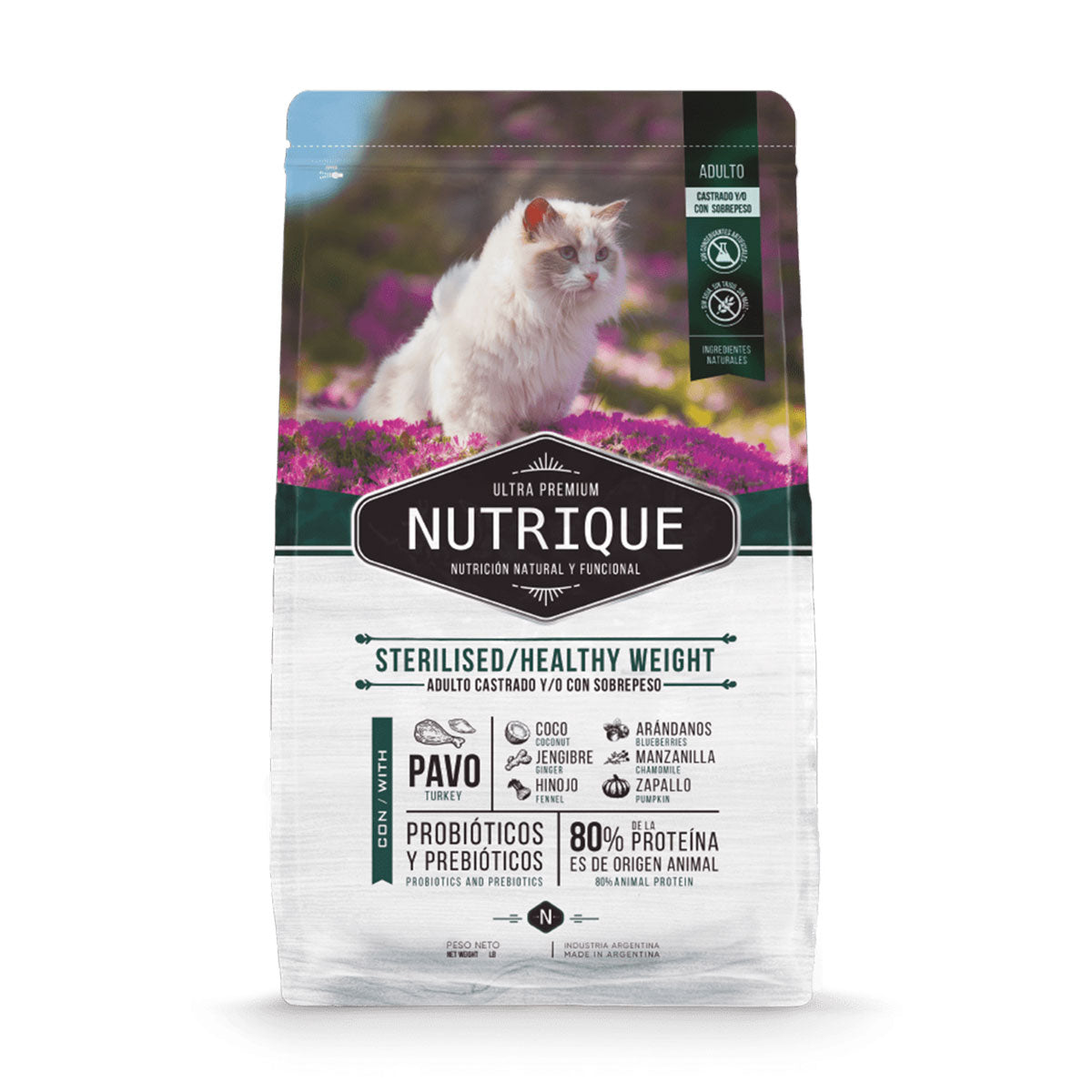 Nutrique Young Adult Cat Sterilised Healthy Weight Gatos Adultos Castrados