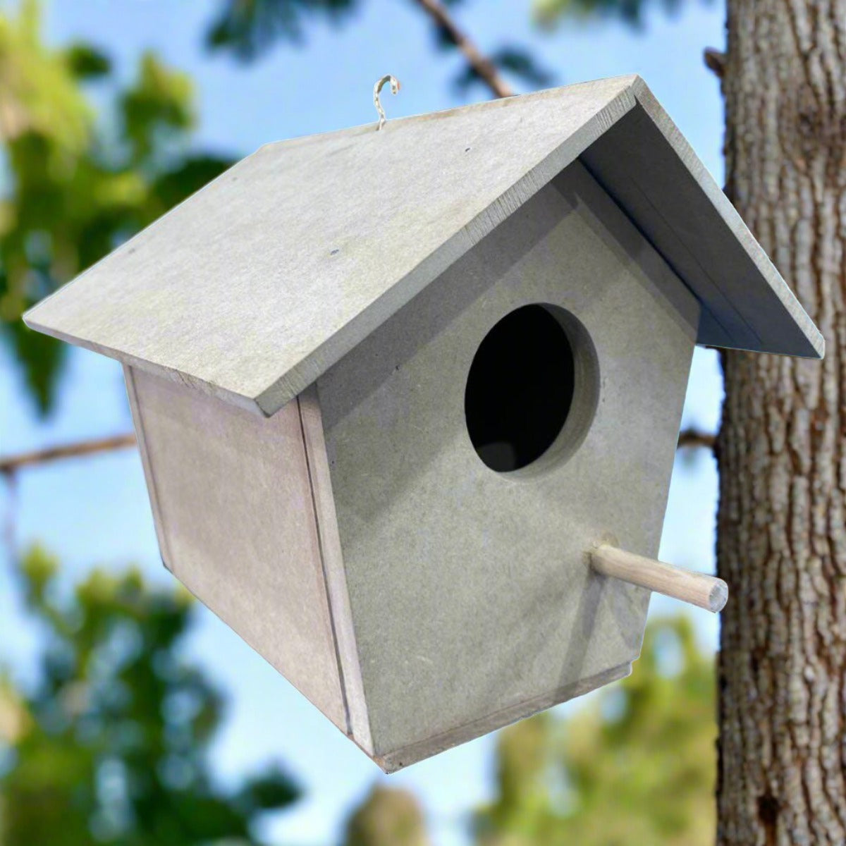 Casa nido para aves, apta para exteriores, modelo minimal