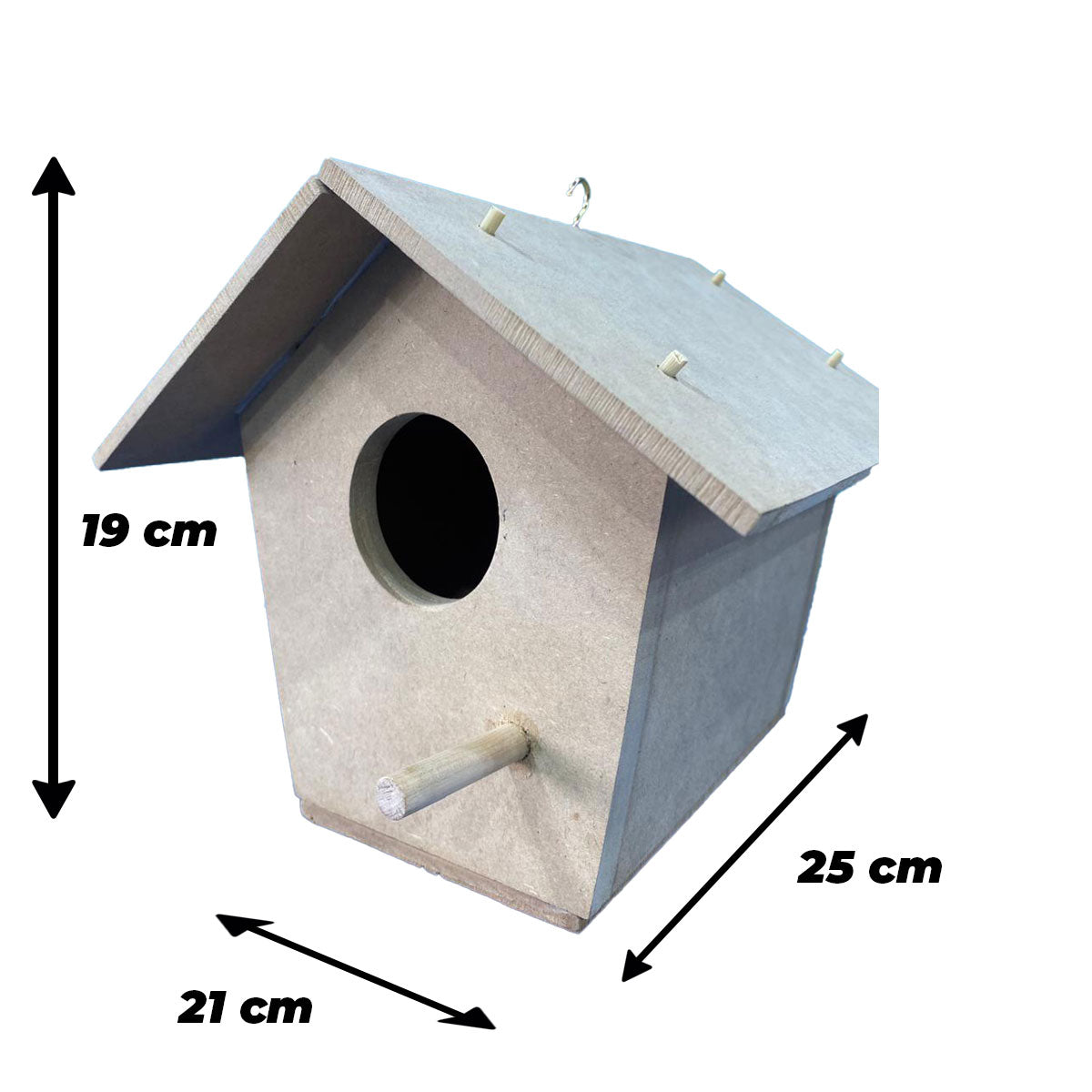 Casa nido para aves, apta para exteriores, modelo minimal