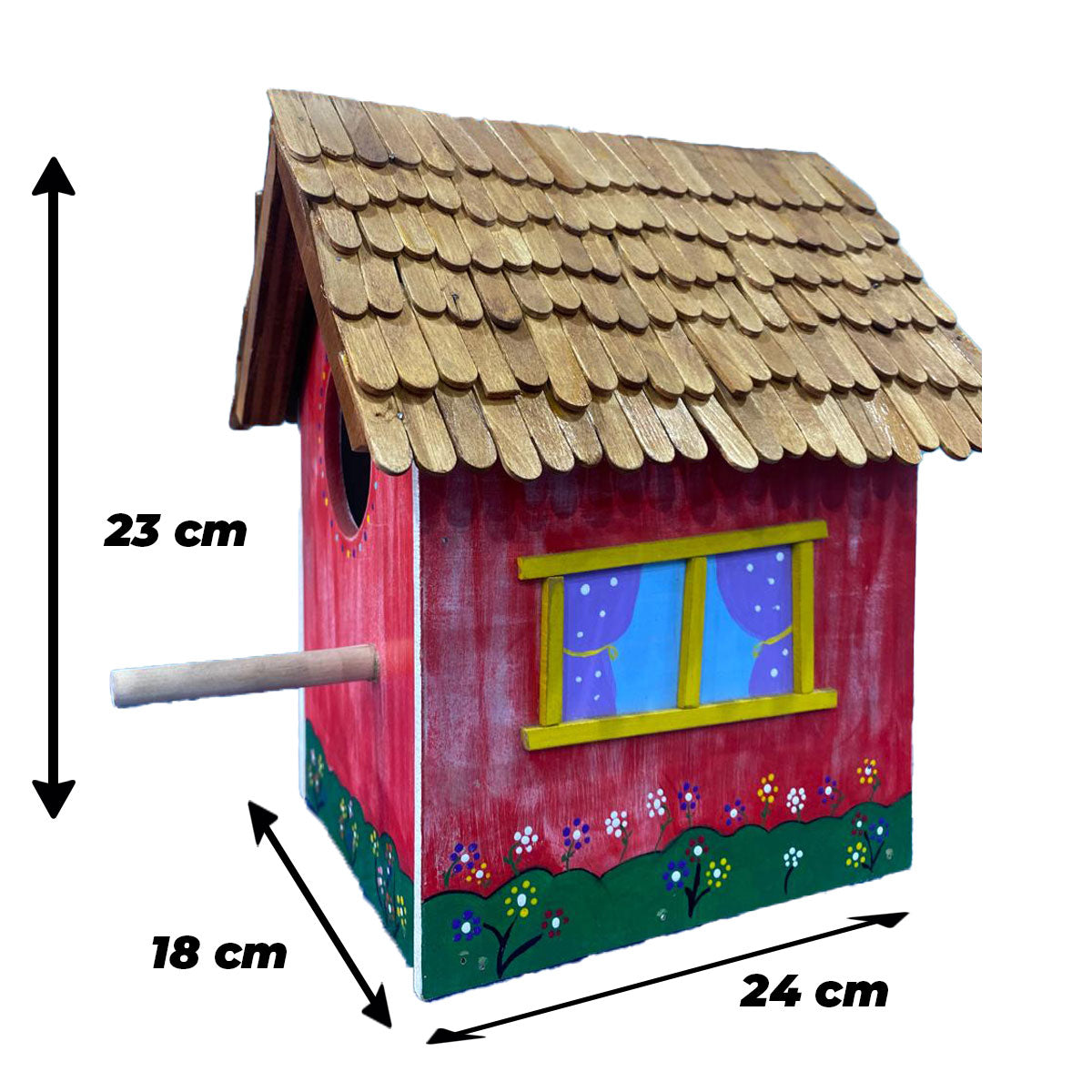 Casa nido para aves, apta para exteriores, modelo hogar