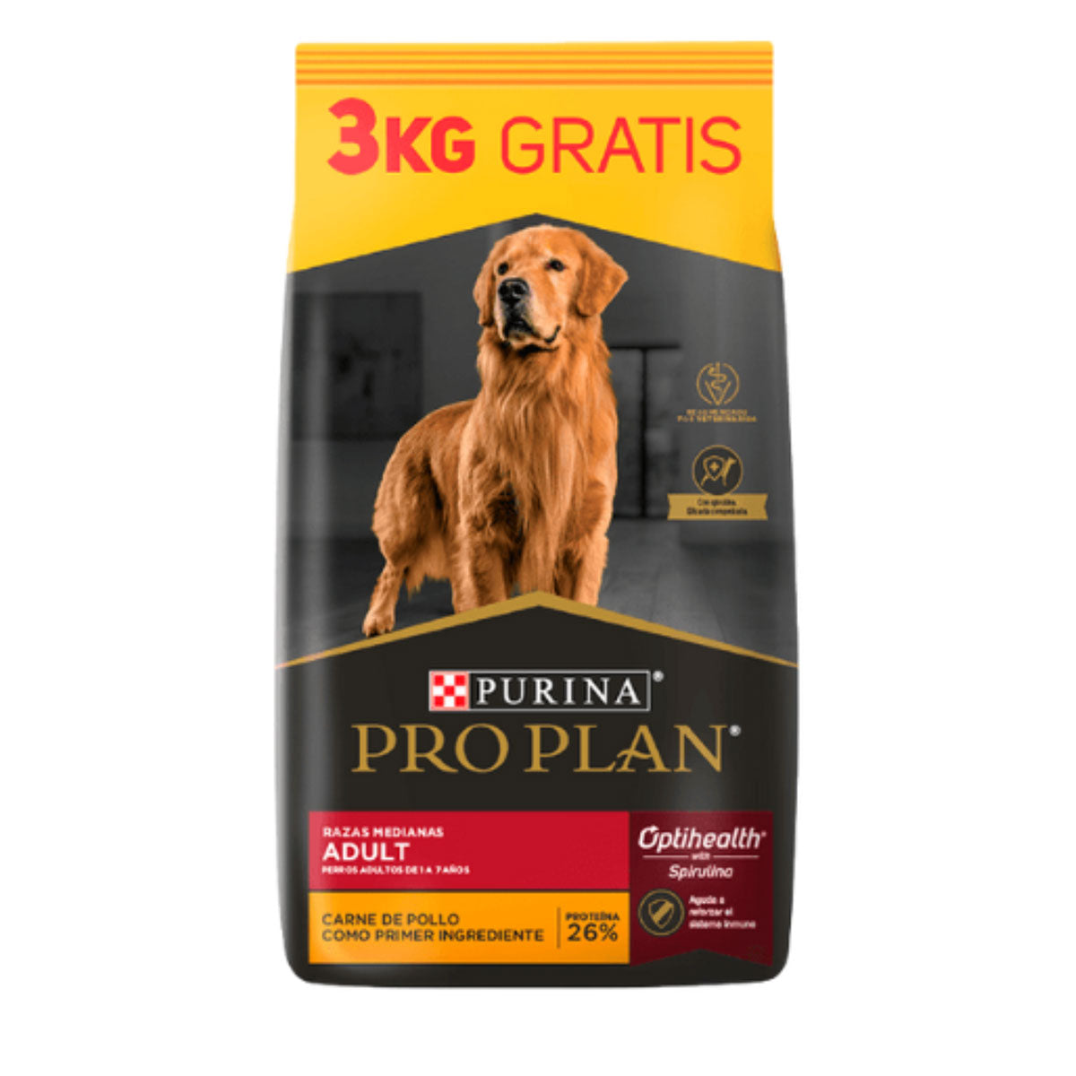 Pro Plan Perros Adultos Razas Medianas 18 Kilos (¡3 Kilos gratis!)