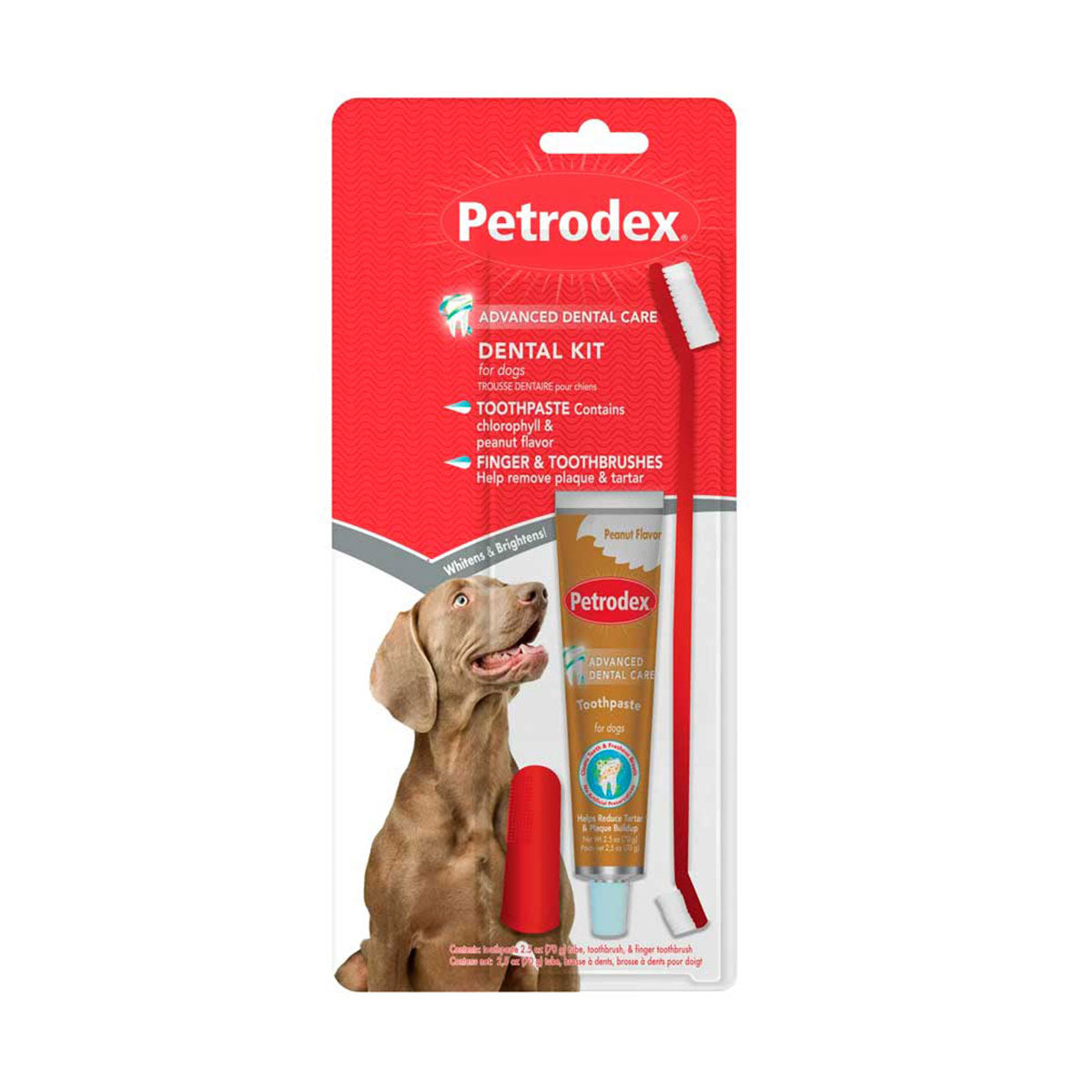 Sentry Petrodex Natural Dental Care Kit Dog Peanut Toothpaste