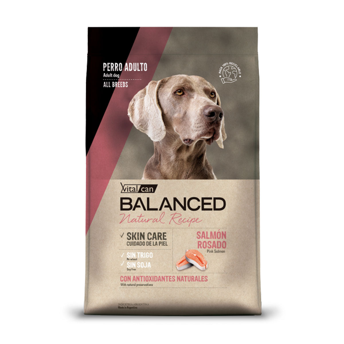 Vitalcan Balanced Natural Recipe Salmón Rosado Perros Adultos